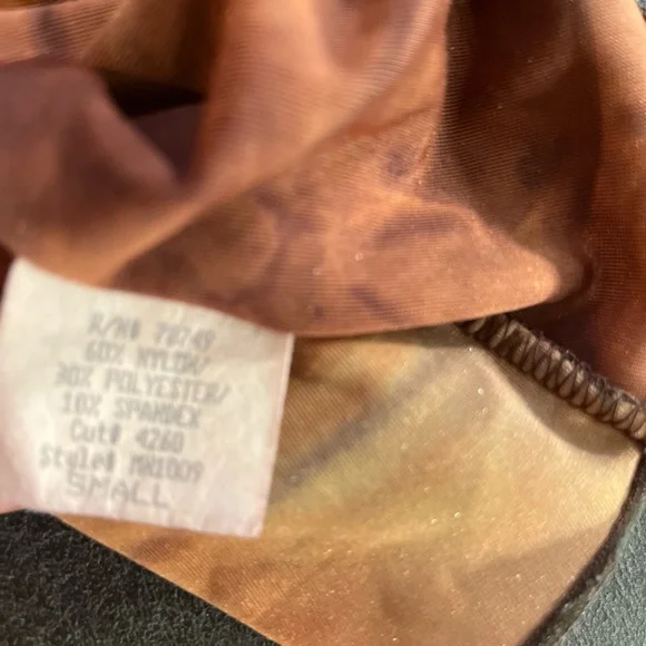 Wet Seal Velvet Wrap Y2K Top Floral PatternBlack and Brown Fall Bell Sleeves S - Picture 7 of 9